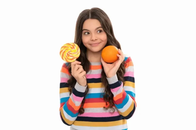 Choosing Between Orange and candy