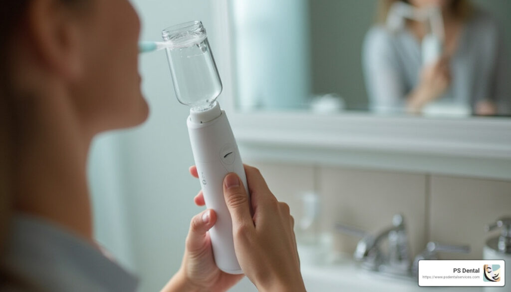 how to use a water flosser